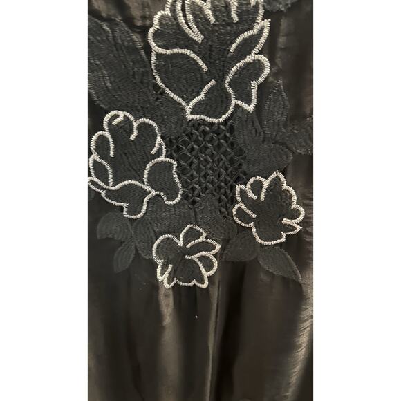 Italian Women's Tank Embroidered Sheer Braided Straps Boho Goth Coquette Beach - Picture 5 of 7